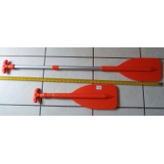 2x Telescopic orange Emergency Boat Paddles / oars